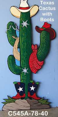 C545ATexas Cactus with Boots